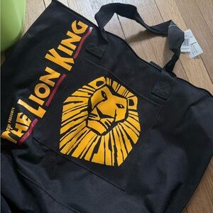 The Lion King Black Canvas Tote Bag with Yellow Logo